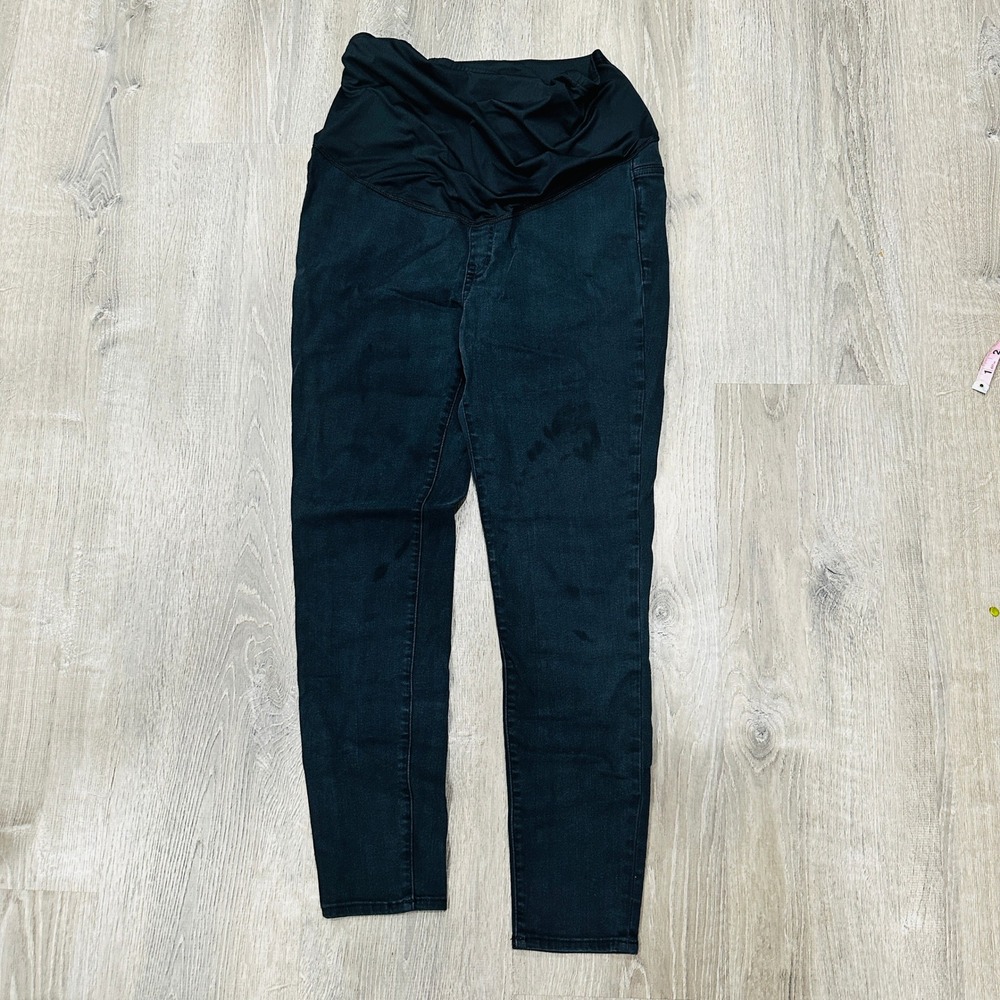 Madewell Maternity Skinny‎ Jeans Women's 30 Over the Belly Faded Black Jeans